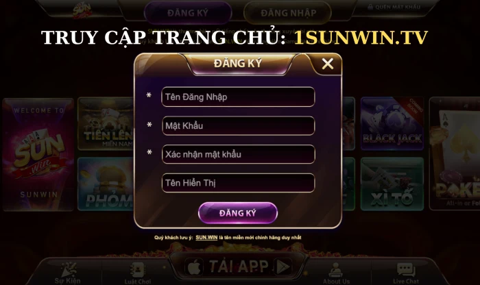 đăng ký sunwin tại 1sunwin.tv