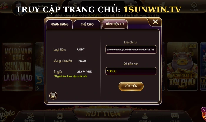Rút tiền 1sunwin.pro